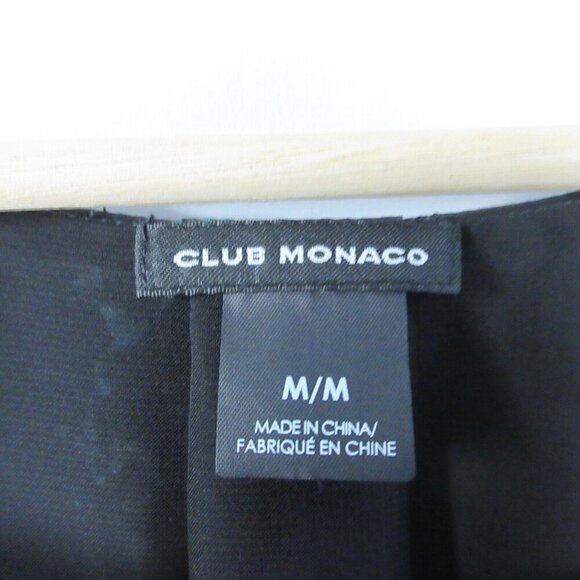 Club Monaco Lillian Butterfly Floral Blouse Women's Medium Black Casual 134 - Picture 4 of 9